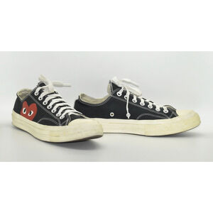 B5 Auth CONVERSE PLAY X COMME DES GARCONS Chuck 70 Canvas Low Top Shoes Size 9